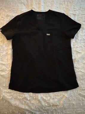 Figs Women Black Scrub Top